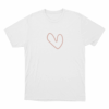 Heart Sketch Unisex T Shirt White